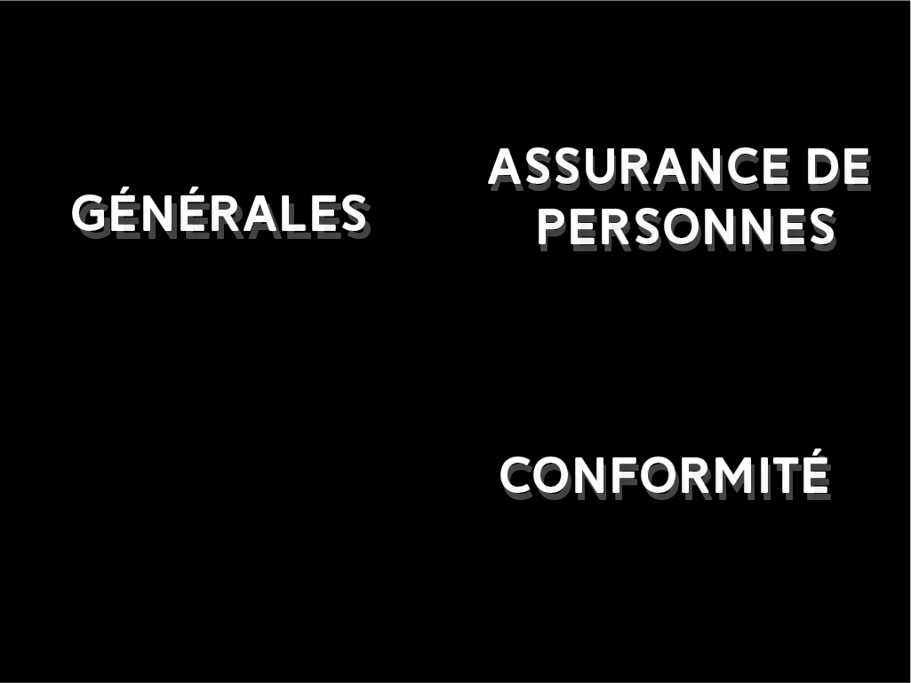 Matières générales (10 UFC) + Conformité (10 UFC / 8 UFC) + Assurance de personnes (10 UFC)