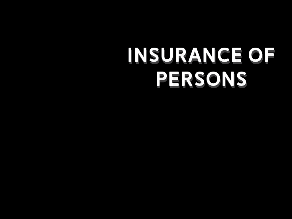 Insurance of Persons (10 PDU)