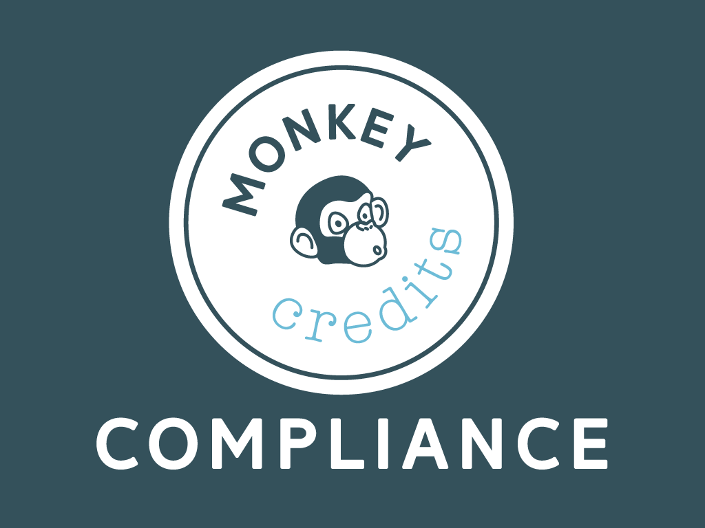 Compliance badge with Monkey Credits logo